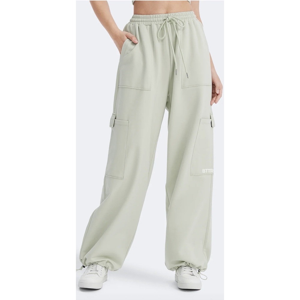 NWT BTTRM Better Me Med Fresh Mint Green SOLD OUT Drawstring Sweatpants & Bra - Picture 5 of 14
